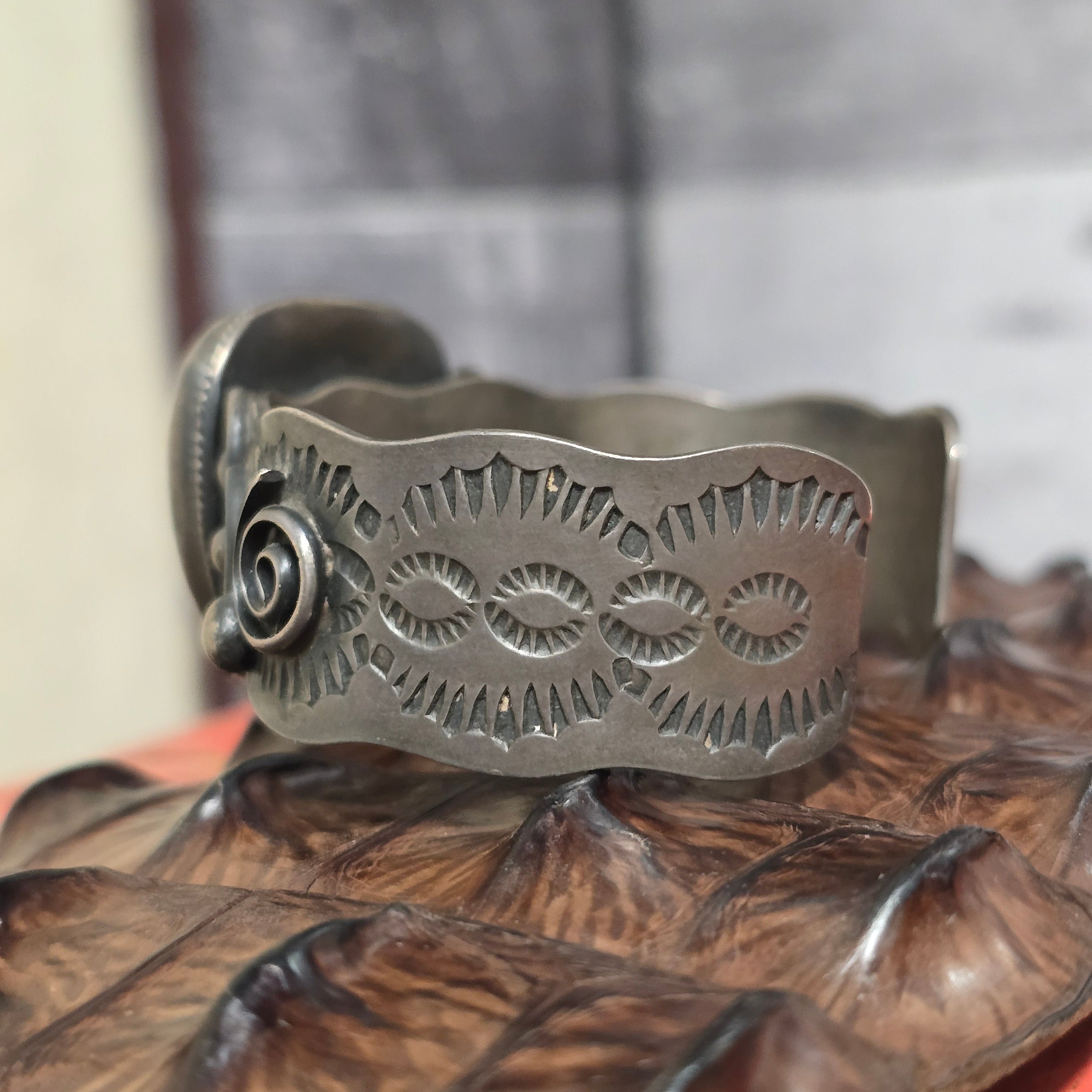 Vintage Chimney Butte Turquoise Sterling Silver Cuff