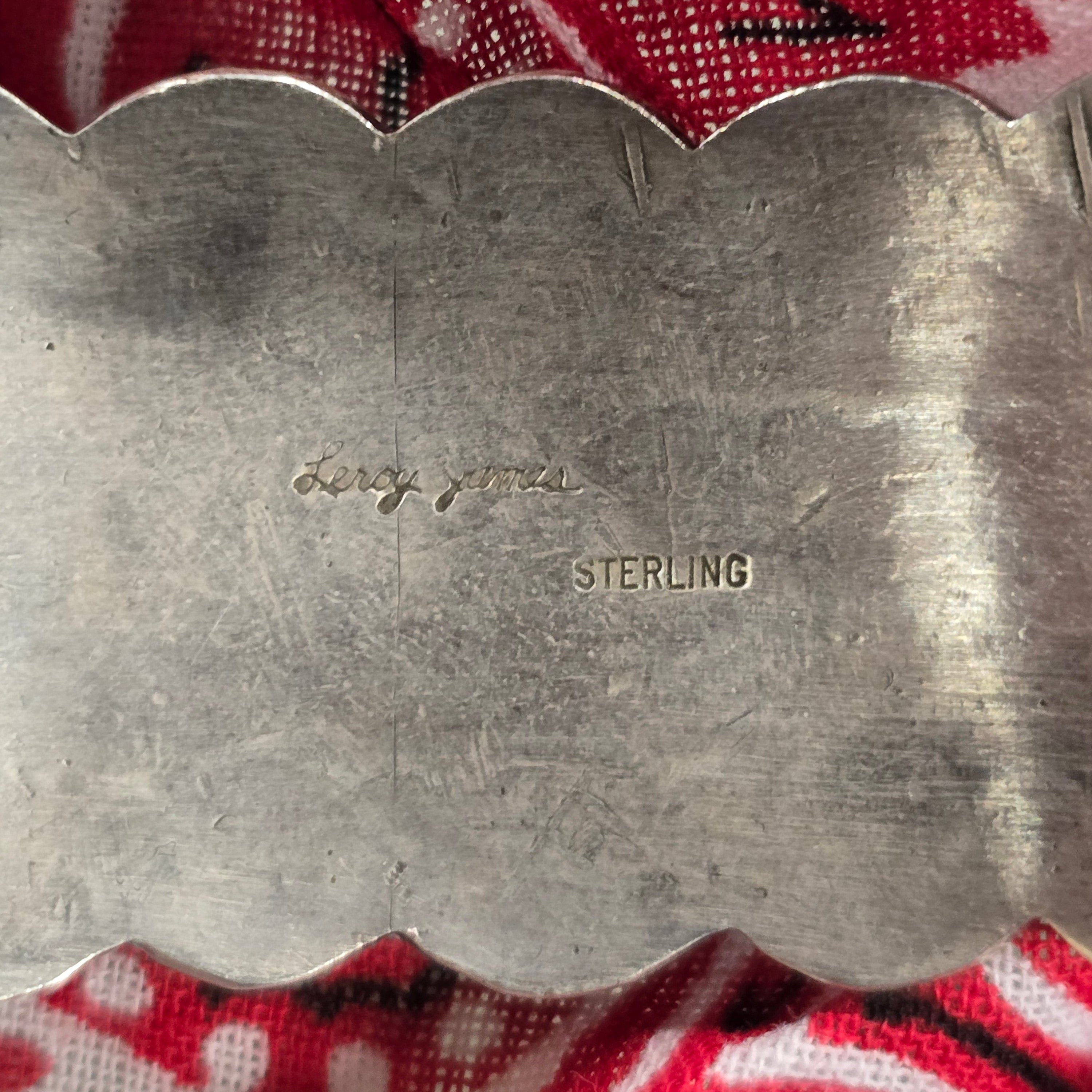 Leroy James Turquoise And Silver Hand Crafted Navajo Cuff