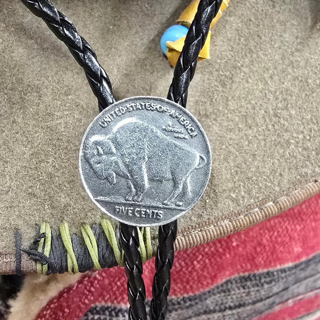 Classic American Buffalo Nickel Bolo Tie