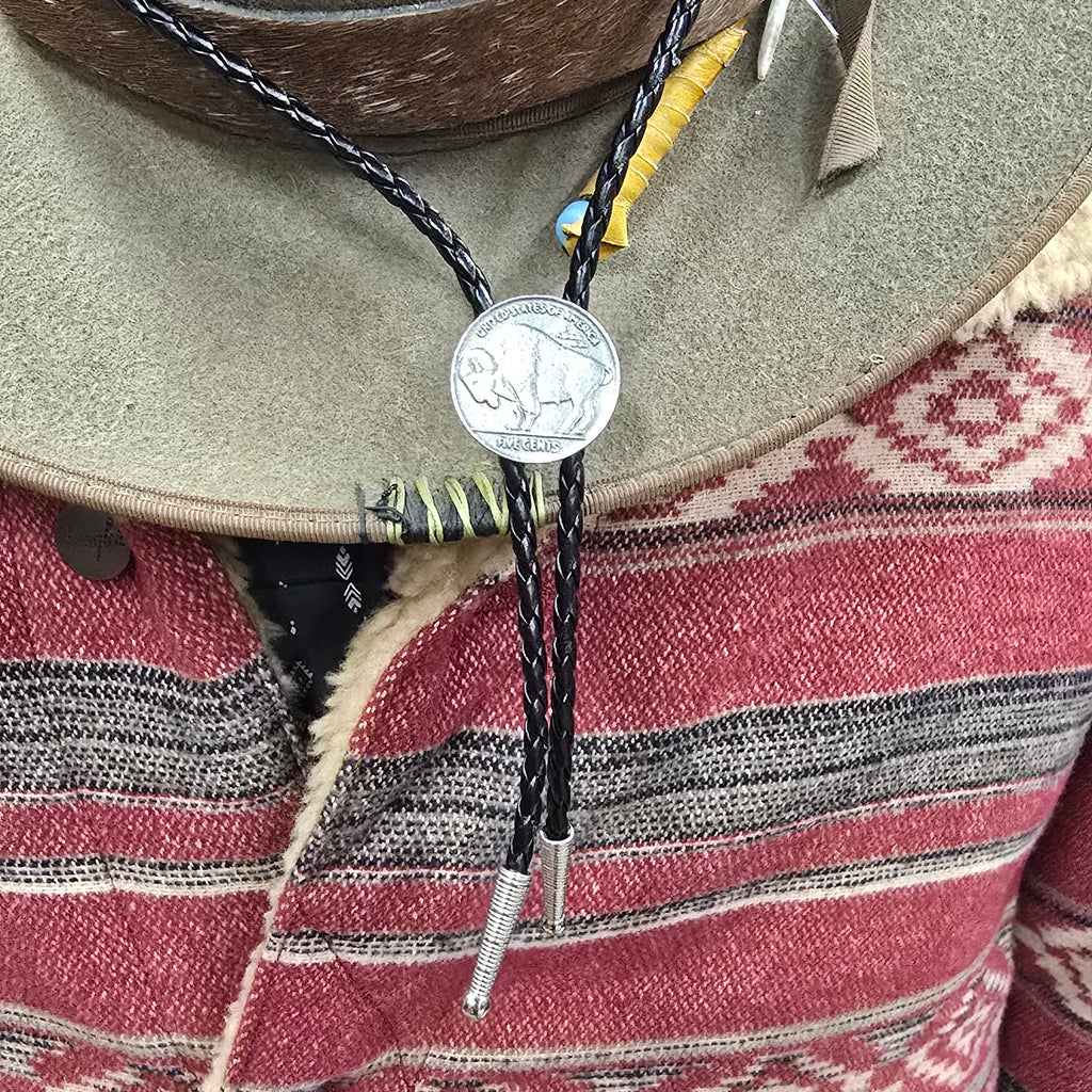 Classic American Buffalo Nickel Bolo Tie