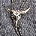 Western Steer Skull Bolo Tie