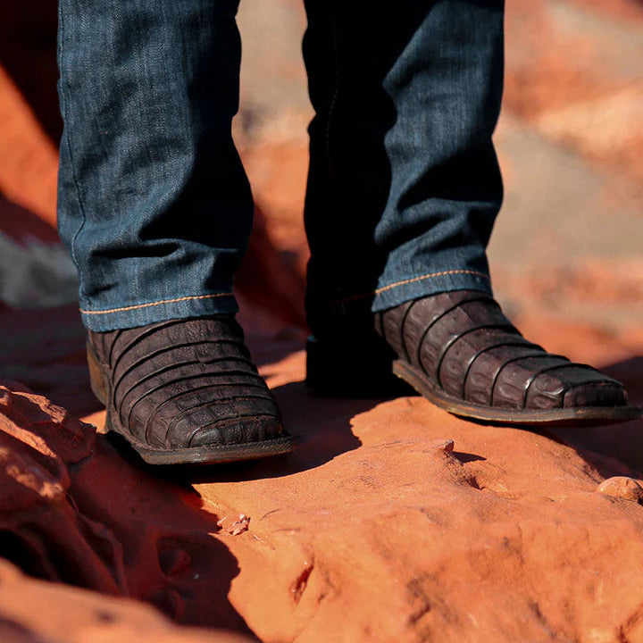 Corral A3878 Men’s Caiman Belly Square Toe  Cowboy Boots