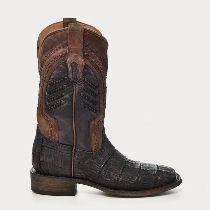 Corral A3878 Men’s Caiman Belly Square Toe  Cowboy Boots