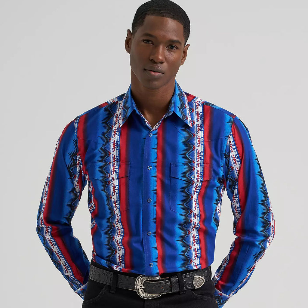 Men's Checotah Long Sleeve Western Snap Printed Shirt