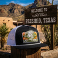 Lazy J Ranch Black & White Presidio Classic Rope Trucker Hat - Badlands AB Exclusive