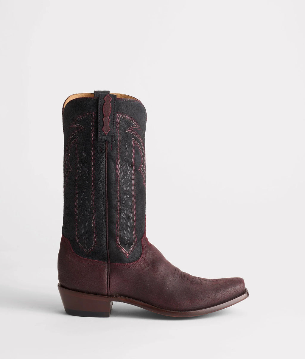 Lucchese Wine Color Brazos Men's Cowboy Boot
