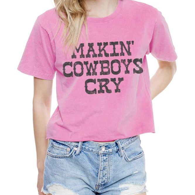 Makin Cowboys Cry Faux Crop / Baseball - T
