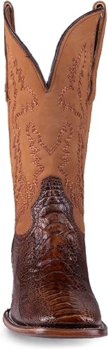 Circle G L6059 Square Toe Ostrich Leg Men's Western Boot