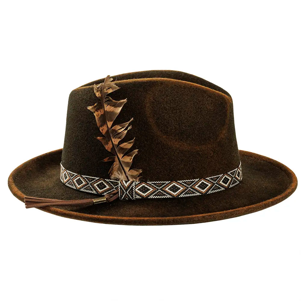 American Hat Makers Backroads Rust Fedora Hat