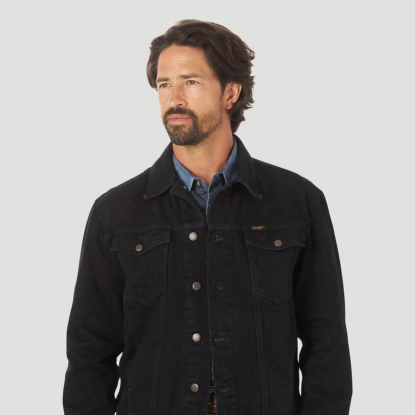 Wrangler Cowboy Cut Unlined Denim Jacket Blue/Black