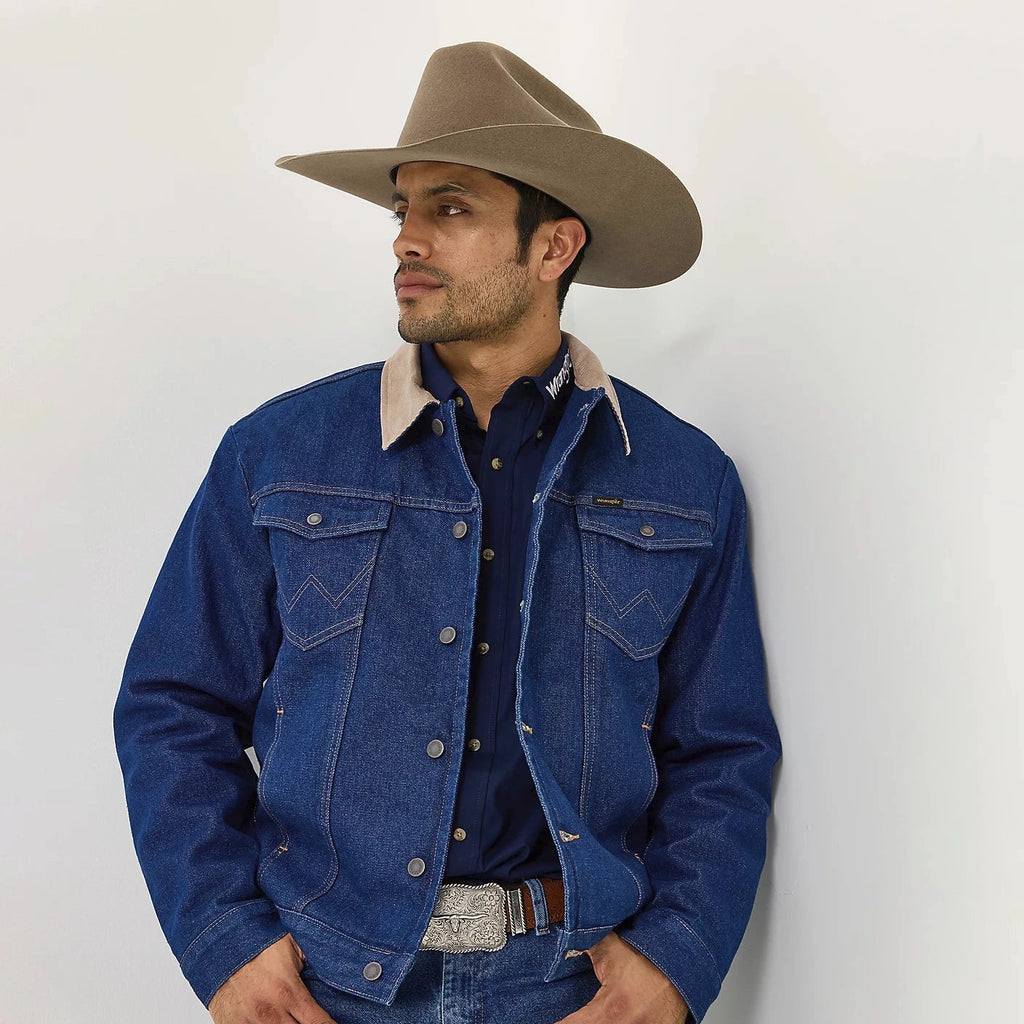 Wrangler Blanket Lined Corduroy Collar Denim Jacket