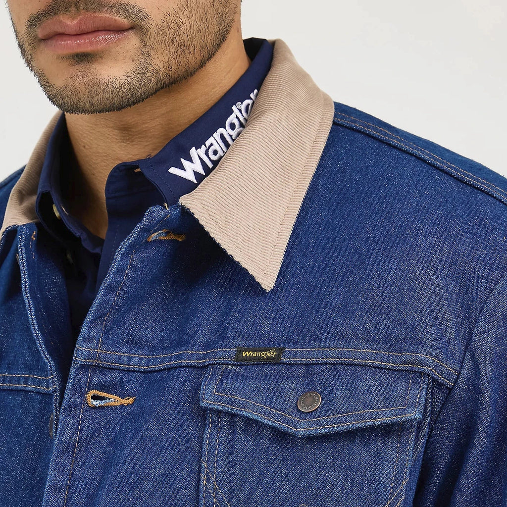 Wrangler Blanket Lined Corduroy Collar Denim Jacket