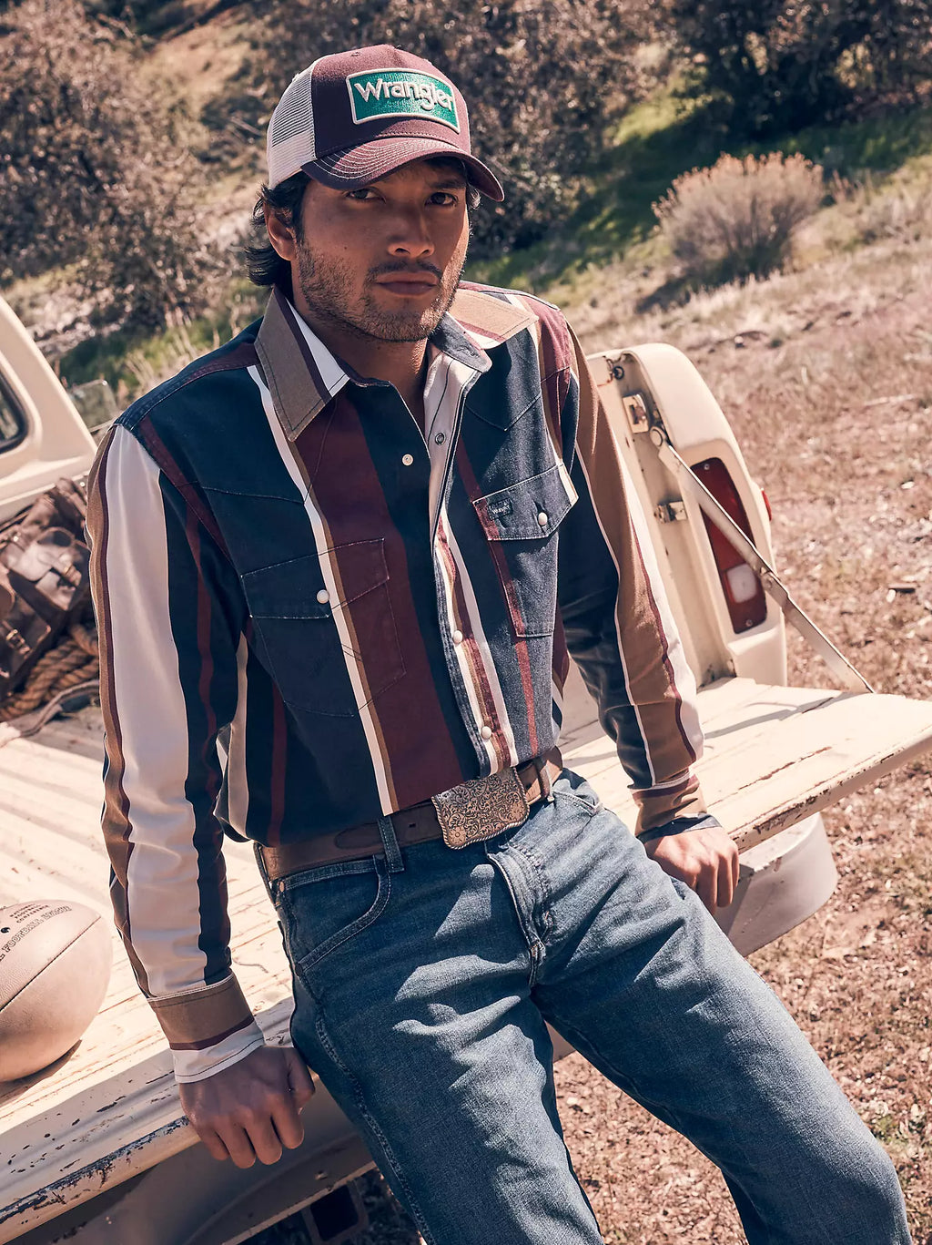 Vintage-Inspired Brushpopper Western Snap Workshirt