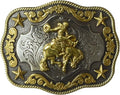 Nocona Men's 2-Tone Bronc Scalop Oval Buckle