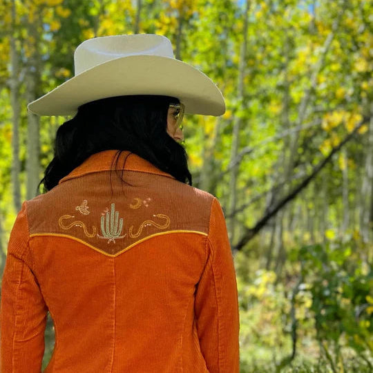 Classic Rock Couture Cinnamon Girl Rust Faux Fur Jacket - Badlands Exclusive-
