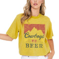 Cowboys & Beer cropped T shirt