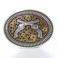 Nocona Crossed Pistols Buckle