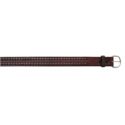 Texas Gold Double Laced Deep Auburn Leather Belt