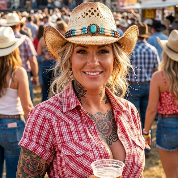 The Badlands Festival  Faux Straw Hat