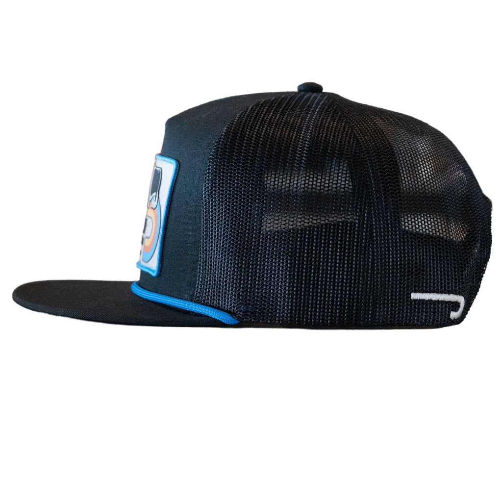Lazy J Ranch Black Van Horn Classic Rope Trucker Hat - Badlands AB Exclusive