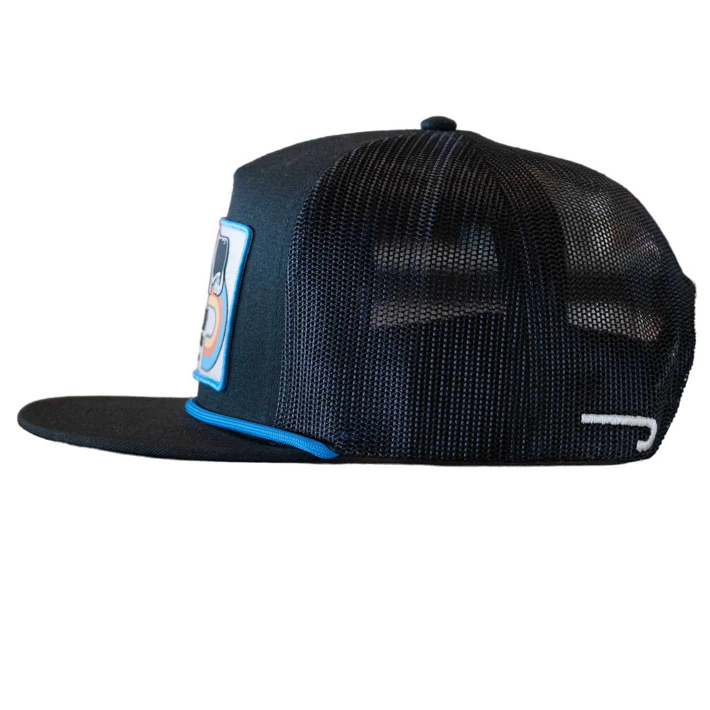 Lazy J Ranch Black Van Horn Classic Rope Trucker Hat - Badlands AB Exclusive
