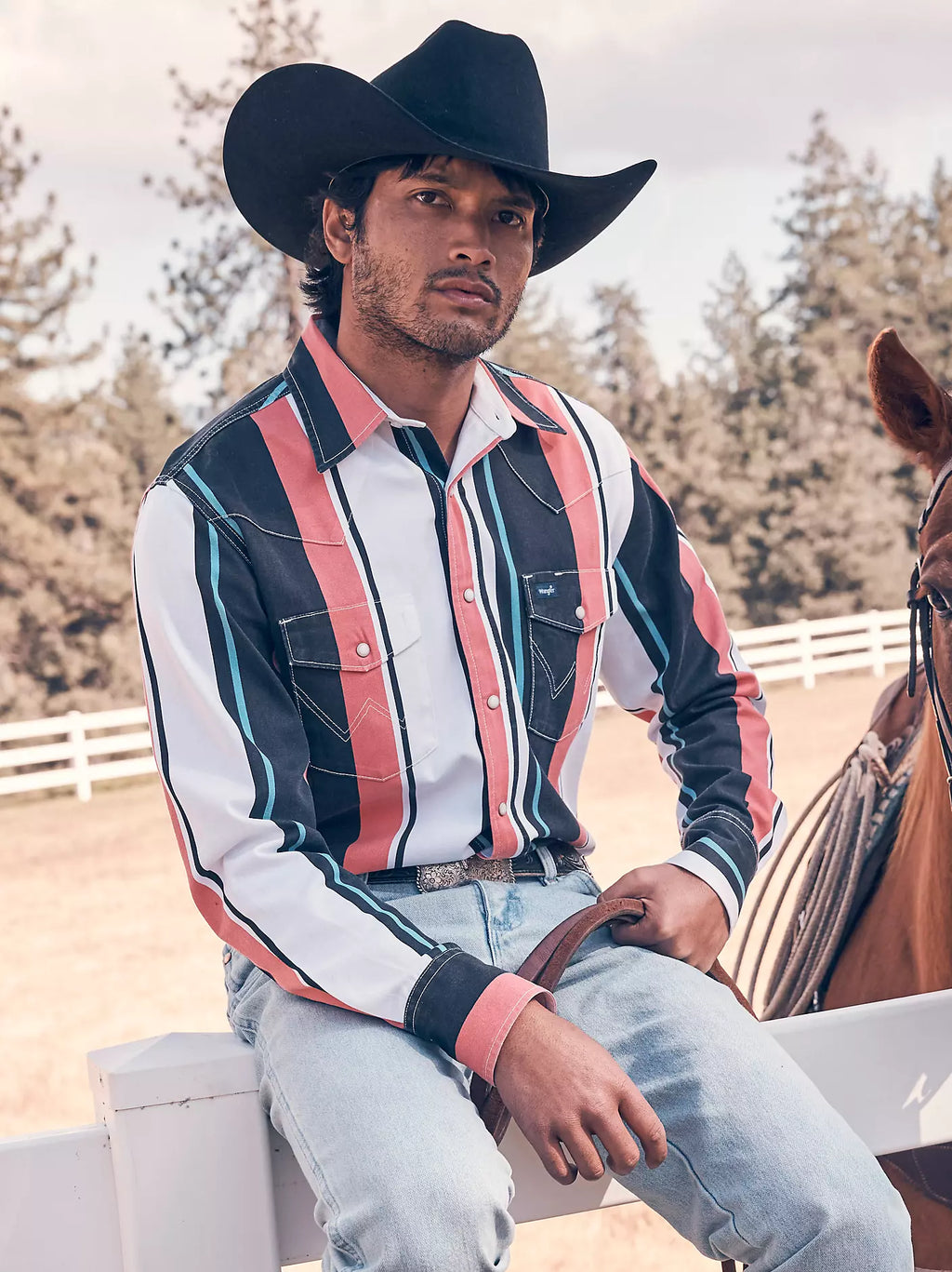 Vintage-Inspired Brushpopper Western Snap Workshirt