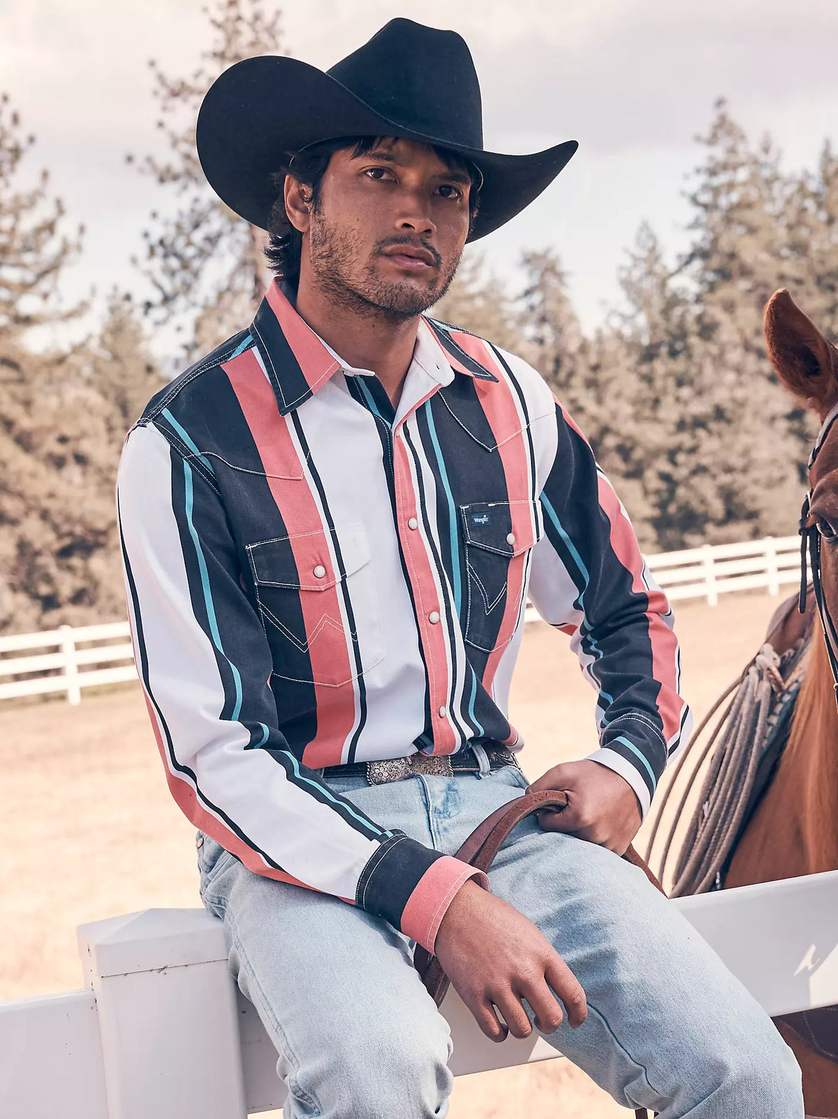 Vintage-Inspired Brushpopper Western Snap Workshirt