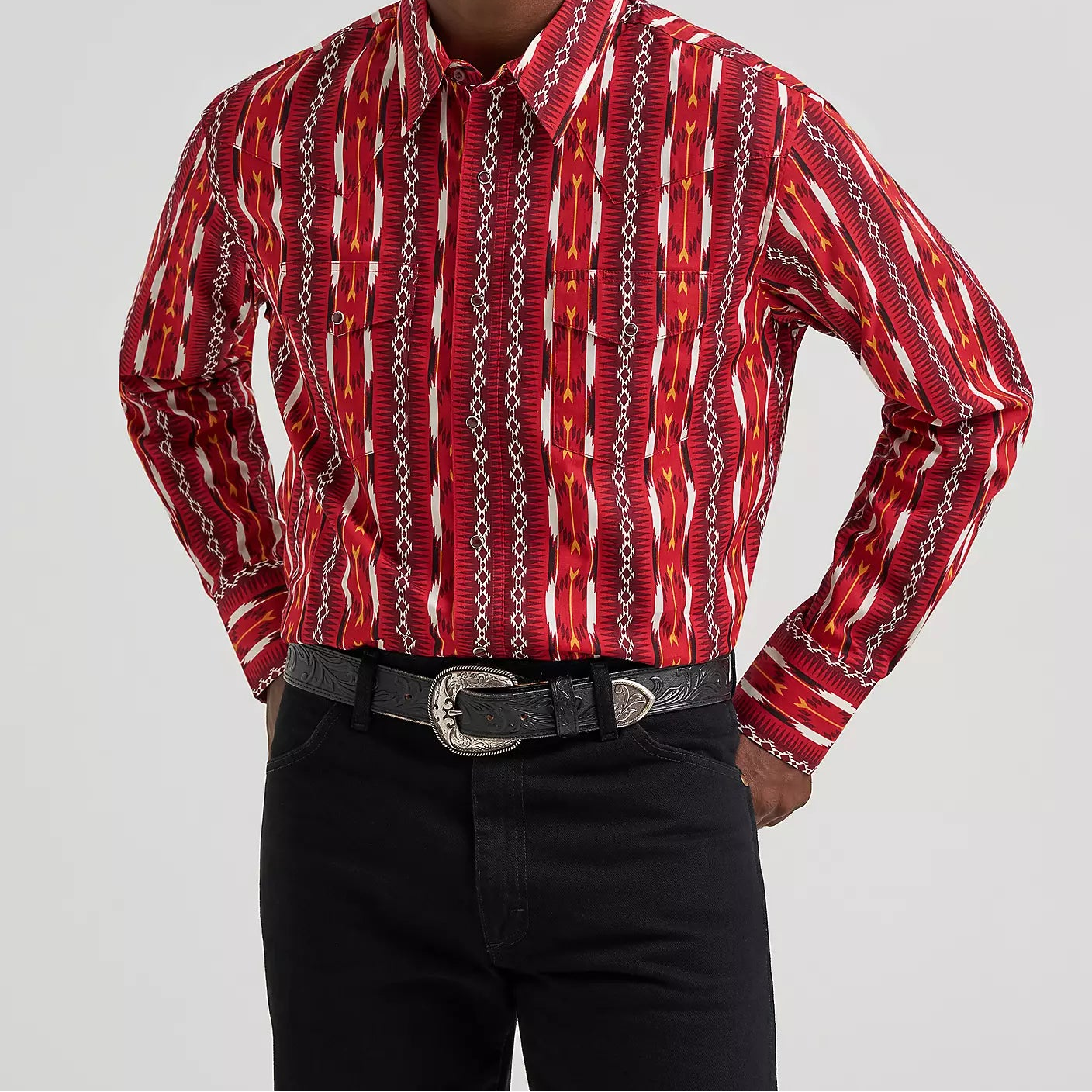 Wrangler Checotah Long Sleeve Pearl Snap Shirt