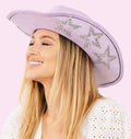The Rhinestone Star Cowboy Hat collection White / Lavender / Black