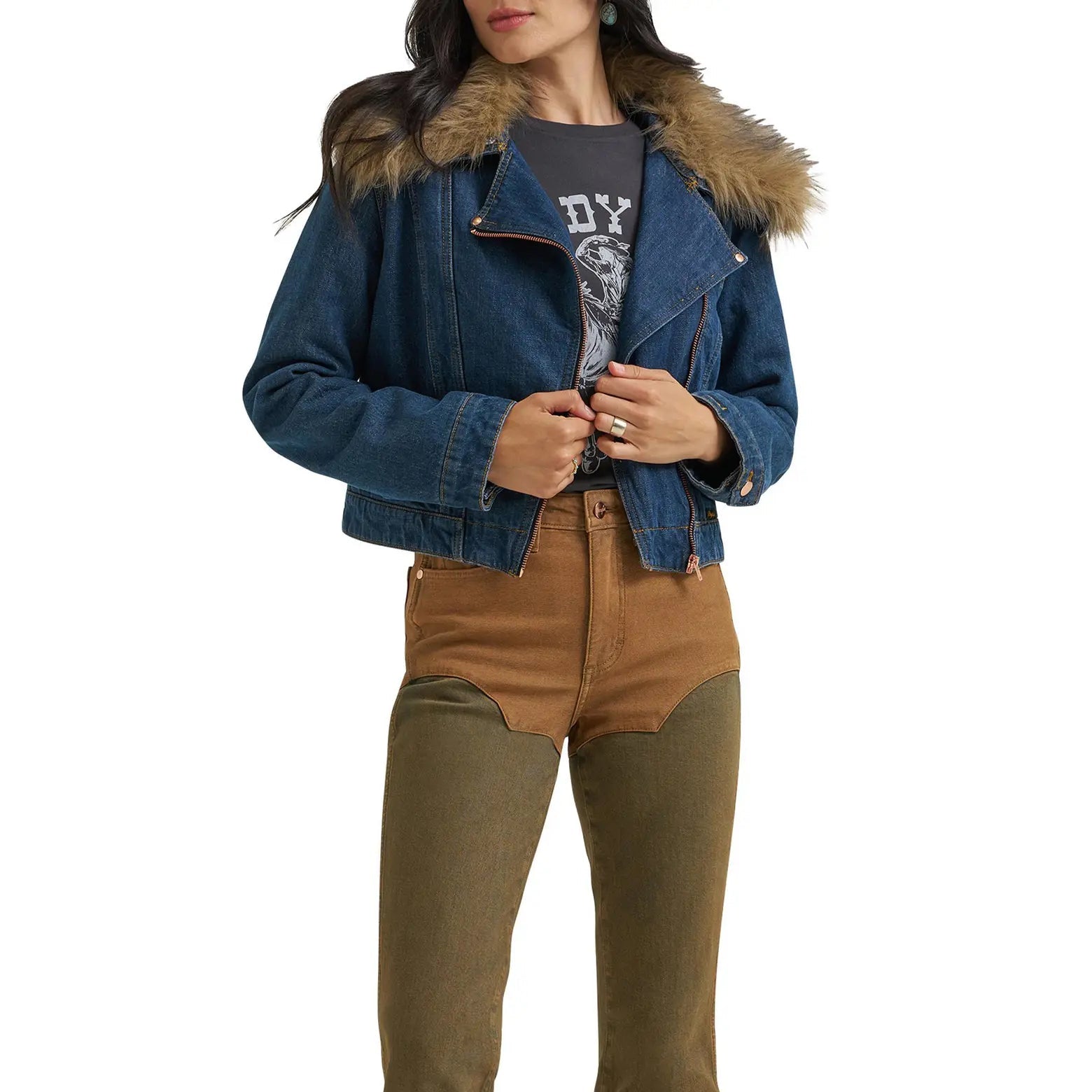 Wrangler X Lainey Wilson Supernova Moto Jacket -Badlands AB Exclusive-